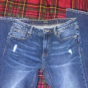 Miss Me Women's Distressed Blue Bootcut Jeans